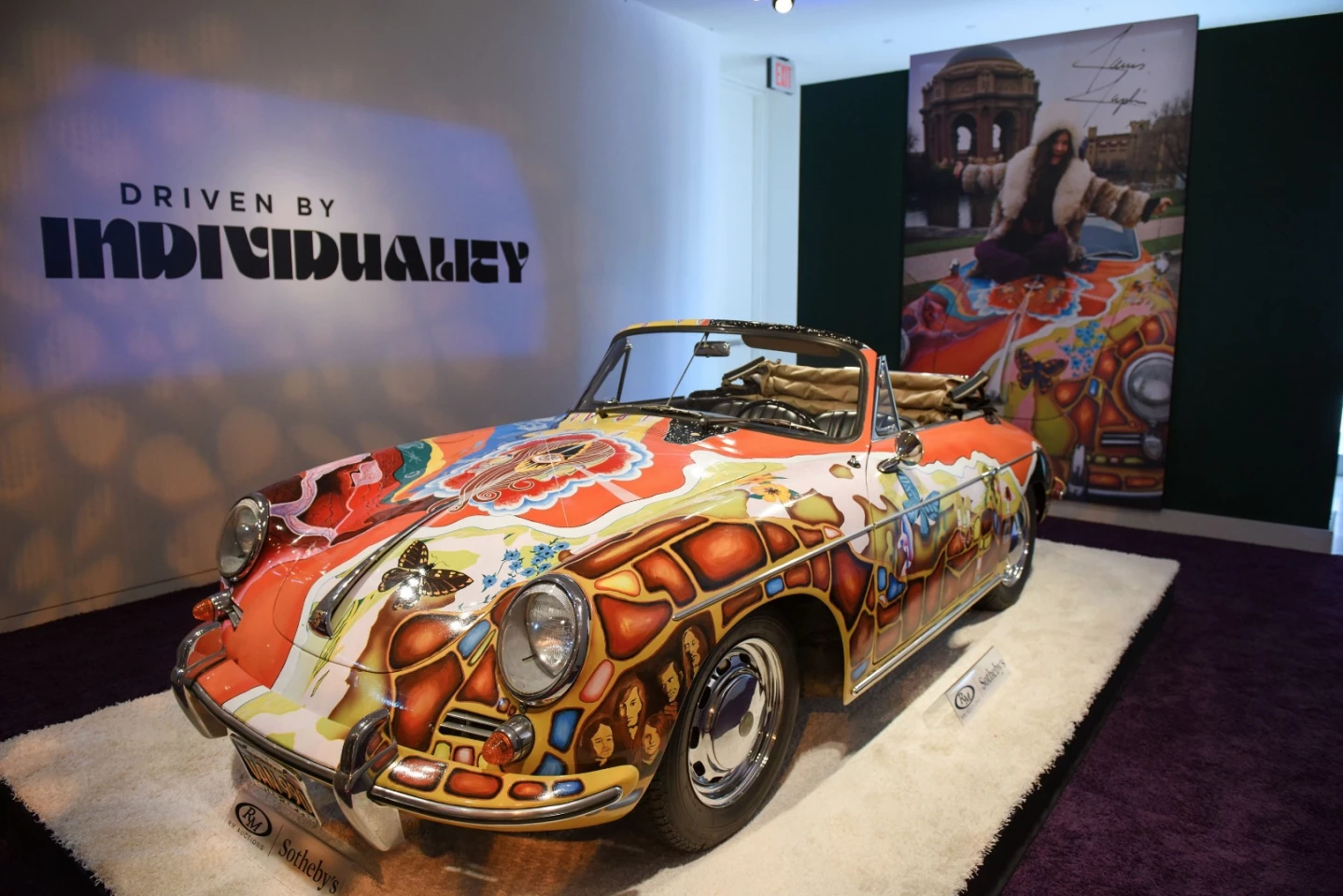 Janis Joplin's psychedelic 1964 Porsche 356C SC Cabriolet was expected to sell for between $400,000 and $600,000, but fetched $1.7 million to set a record for the Porsche 356.