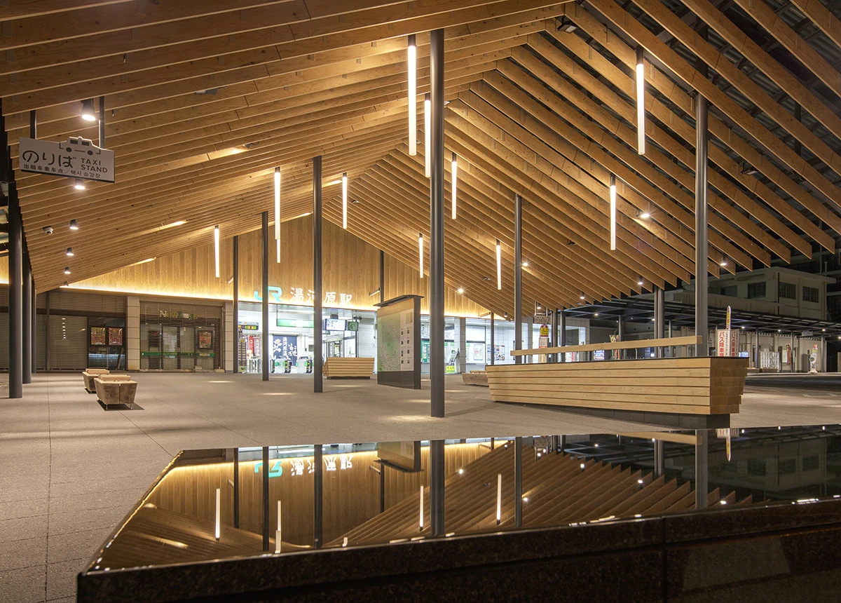 Yugawara Station Square in Kanagawa, Japan. By Kengo Kuma & Associates