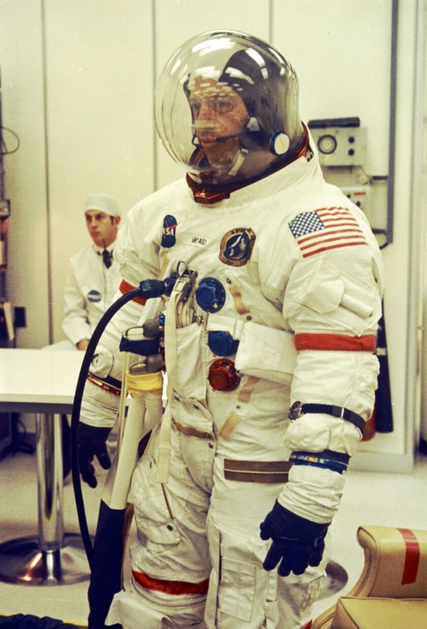 Suiting up for an Apollo mission