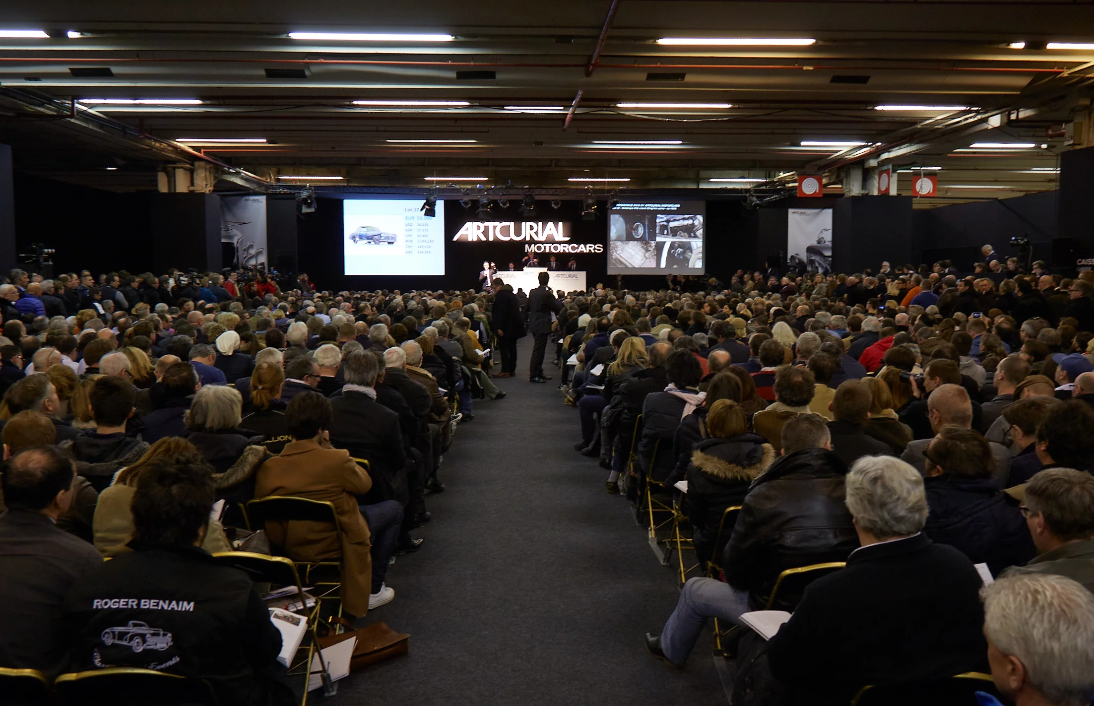 The Artcurial auction room during the sale of the Baillon Collection.