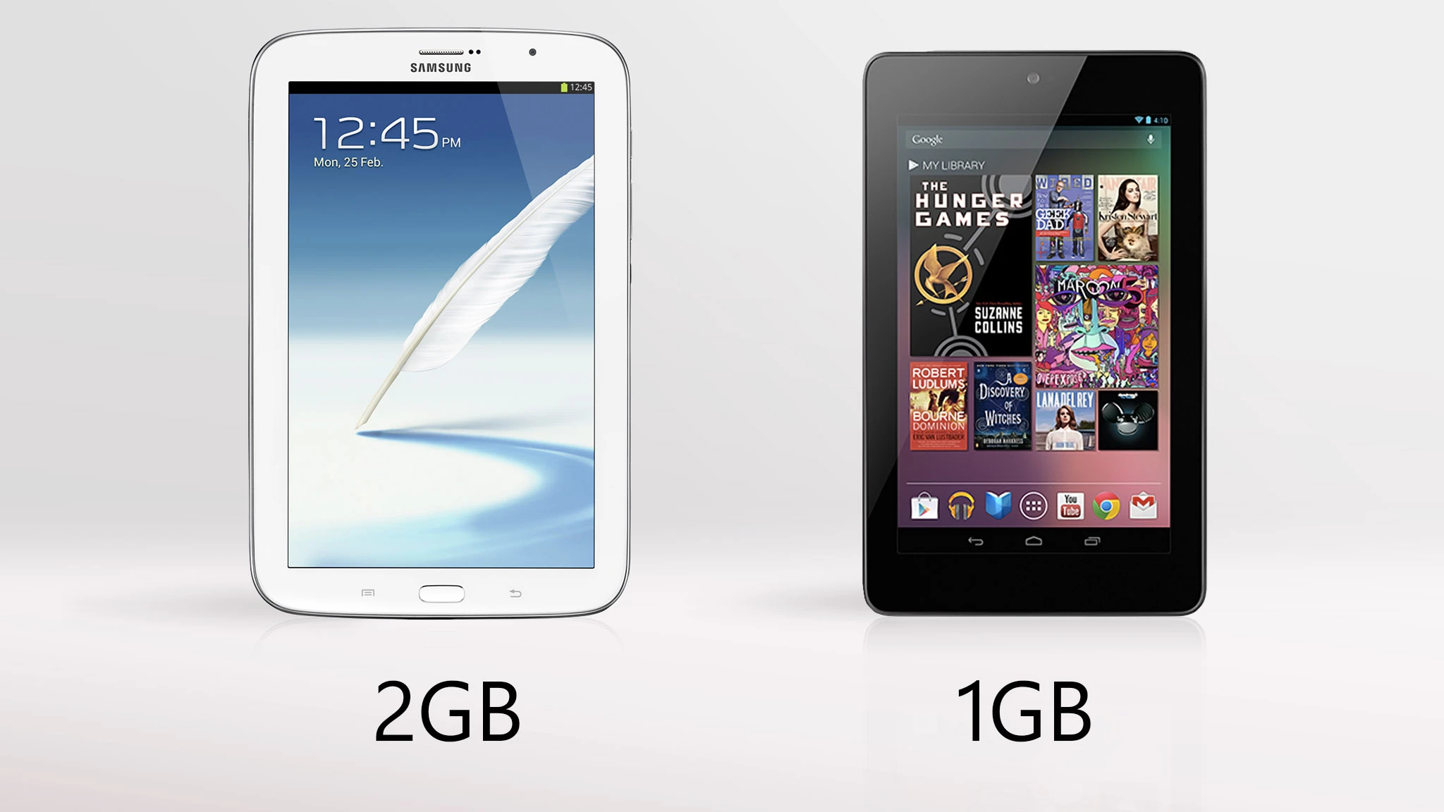 The Note doubles the Nexus' 1 GB of RAM