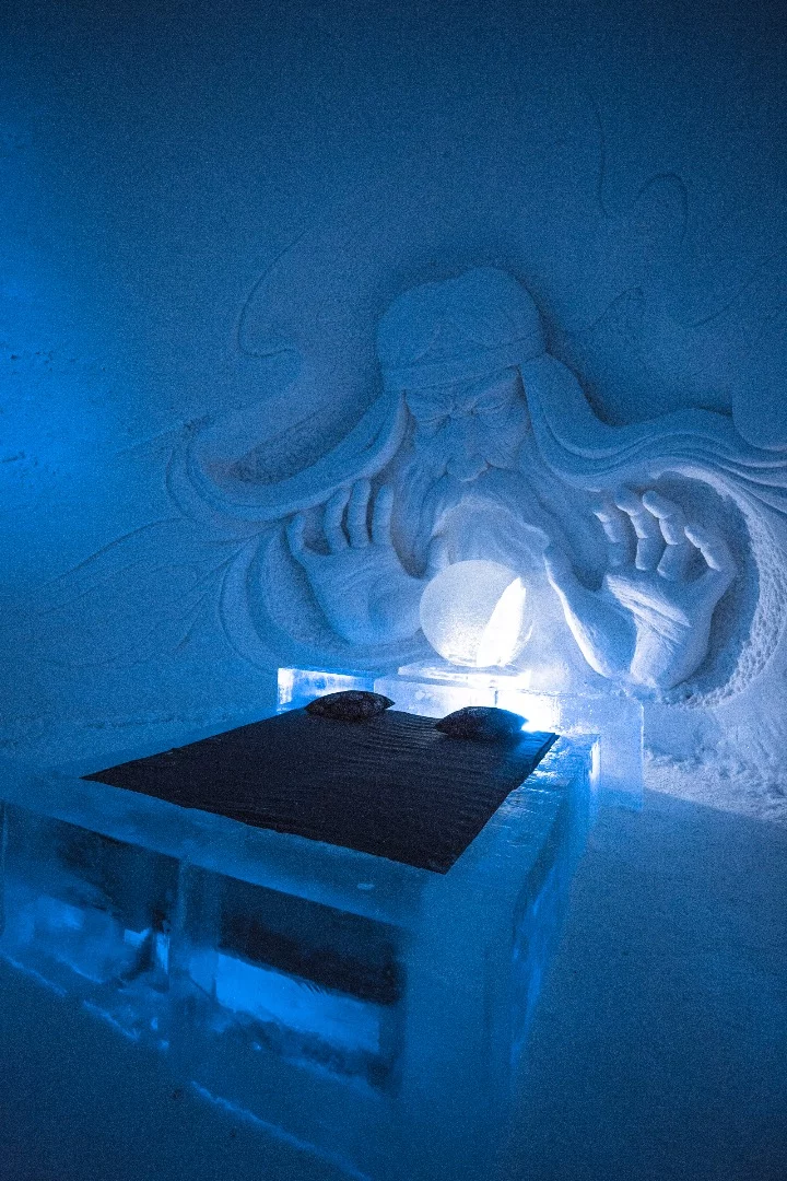 The SnowVillage's ice rooms are kept at a temperature of around -5 degrees Celsius (23 ºF)