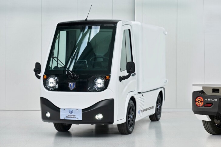 Tropos Motors' Able NXT, pictured here with its enclosed cargo compartment in place