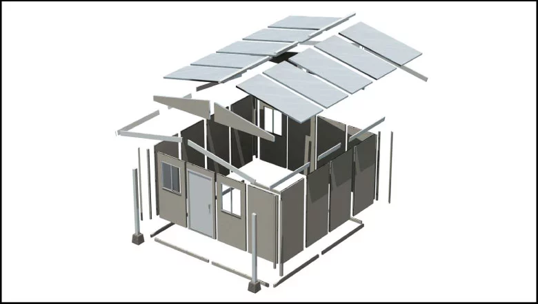 Pope has compared the QuickHab to LEGO due to the ease with which the standardized panels which comprise the house fit together