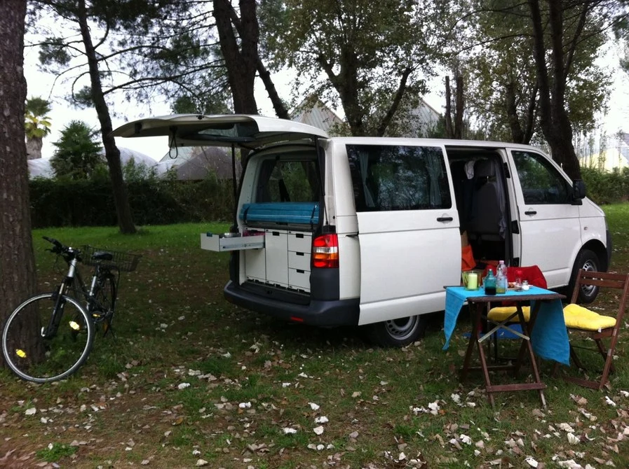 The Qubic system doesn't look quite as cleanly implemented or comfy as a professional van conversion, but it is a flexible, affordable alternative