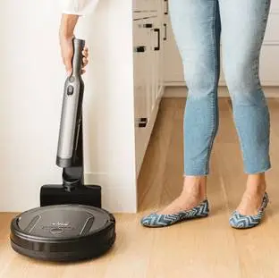 The hand vacuum conveniently stores and recharges on the S87 stand or is available separately, with its own stand