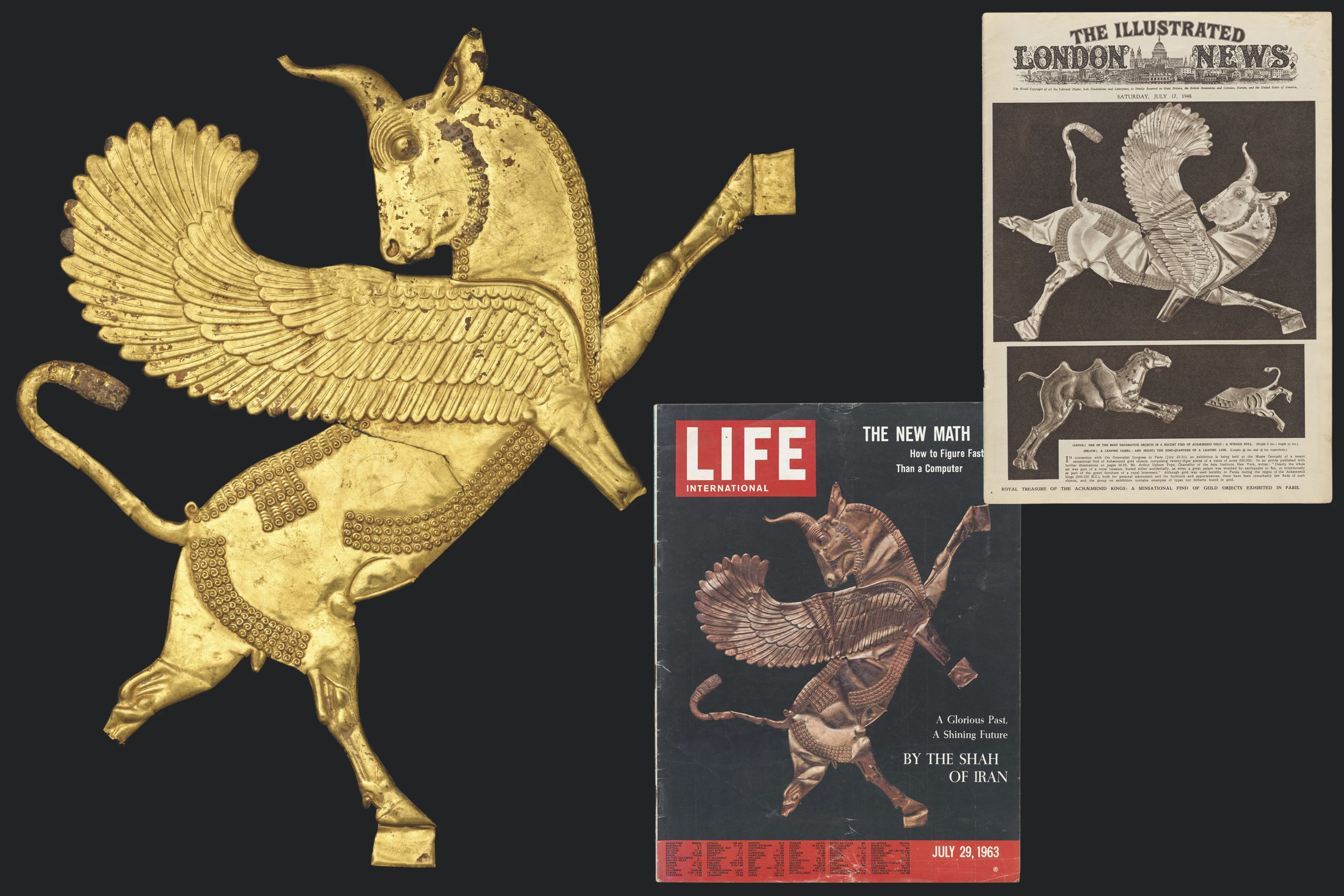 This Achaemenid Gold applique of a winged bull dates from between 404 BC and 359 BC so it is at least 2380 years old. It sold for £1,402,500 ($1,853,264) at Christie's on 8 December 2021