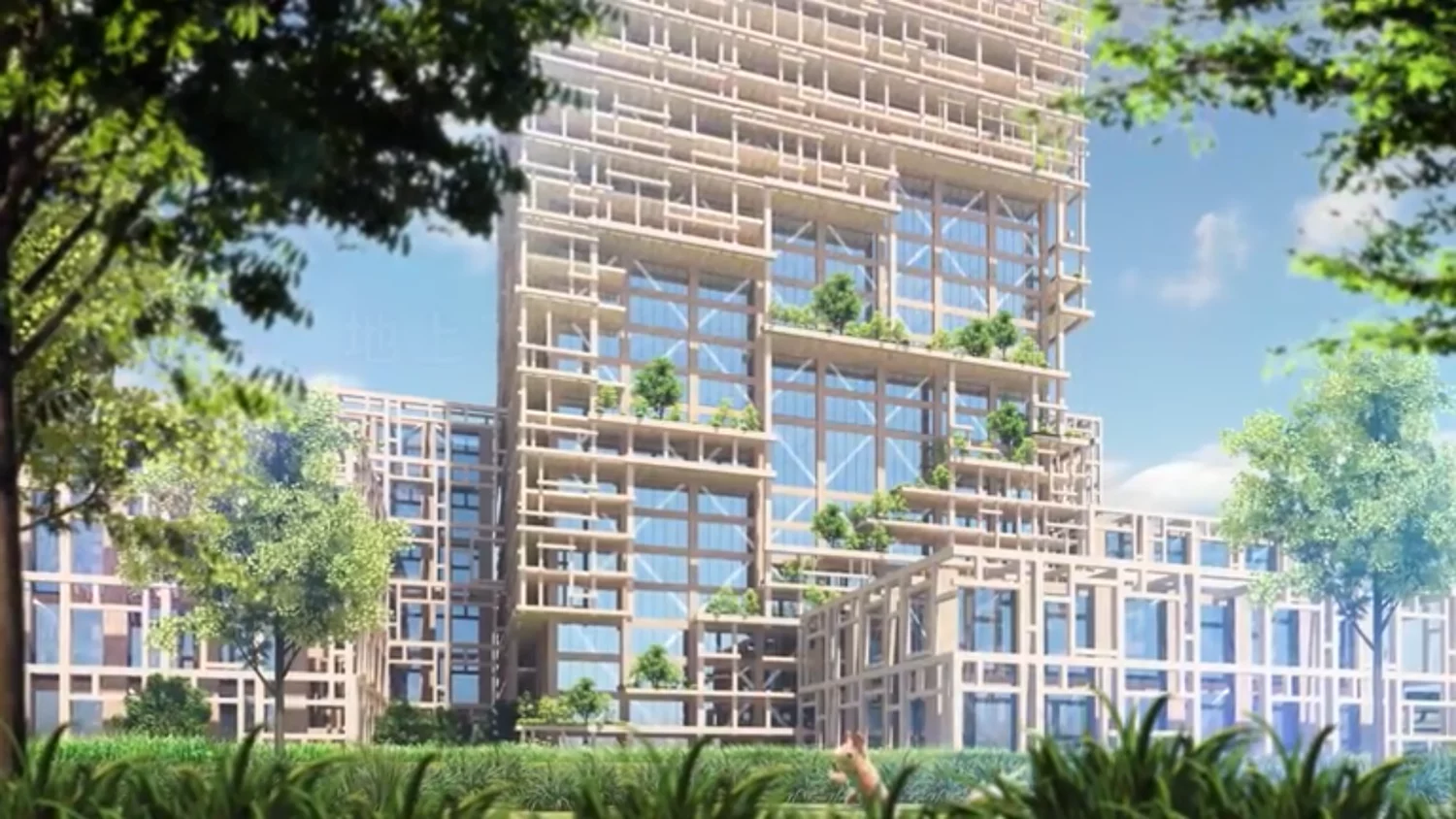 According to Sumitomo Forestry, the building would be made mostly from wooden materials, with some steel structural support