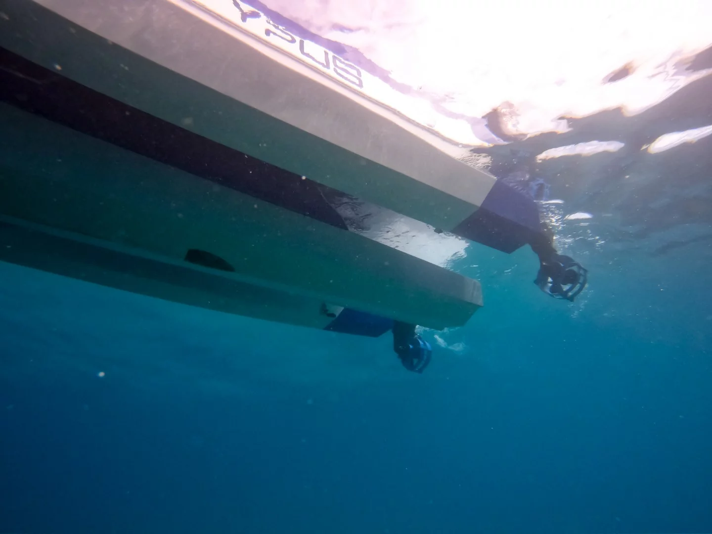 The Platypus Blue Ocean's central pod now acts as a third hull, where the pod on the prototype was hoisted above the water during boat mode