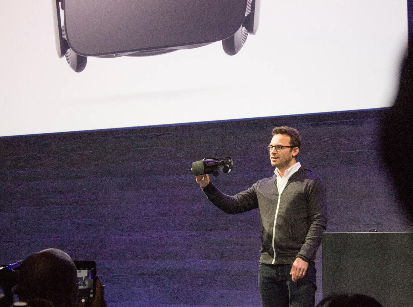 Iribe showing off the Oculus Rift