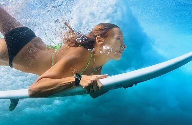 The thermoelectrically-powered Matrix PowerWatch is also water-resistant down to 50 meters