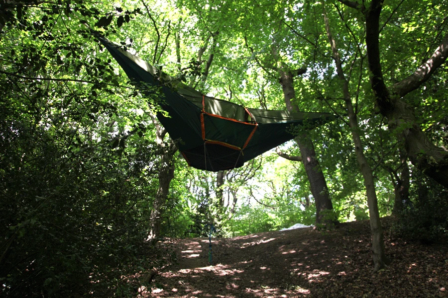 This strange looking tree shelter was created by a team of British designers to provide portable habitation for campers