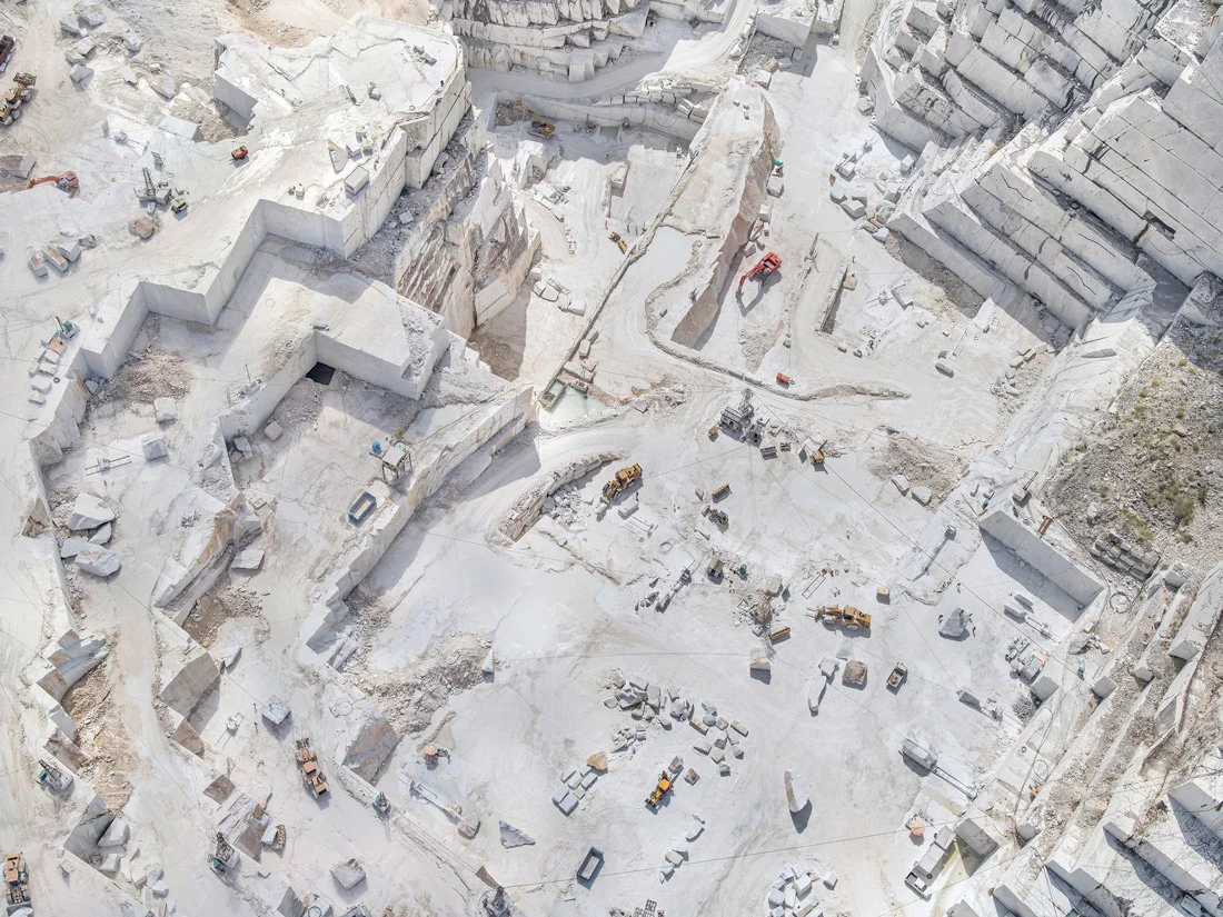 The Carrara marble mines in the Apuan Alps in Italy