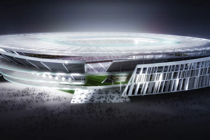 Stadio della Roma is due for completion in time for the 2016 - 2017 season (Image: Woods Bagot)