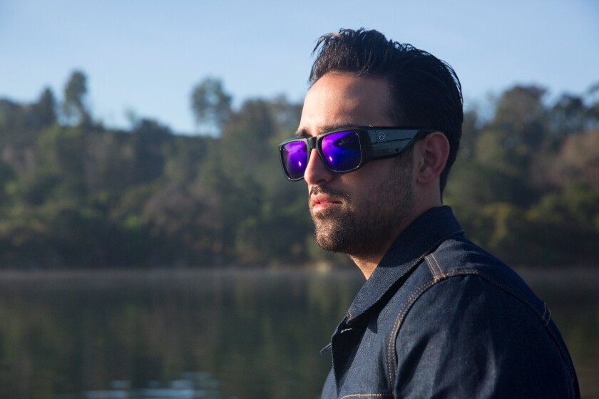 When the 1080p/30fps wide-angle camera is docked flush with the left temple arm of the water-resistant glasses, it's turned off