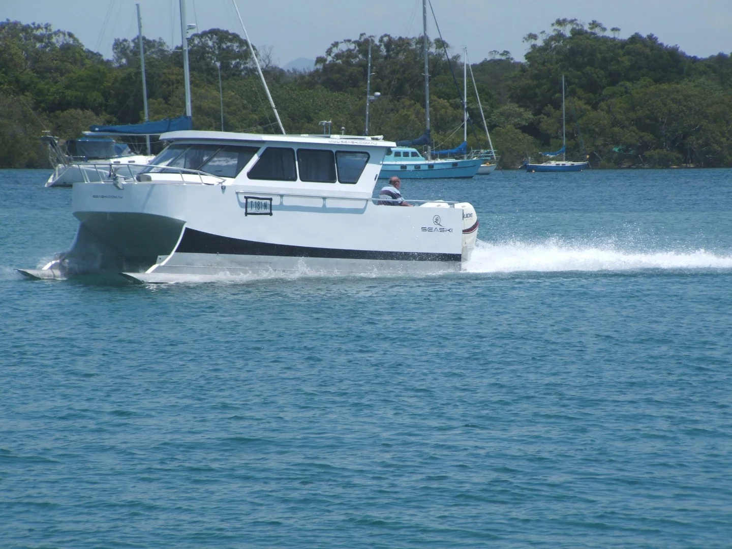 Water trials of the SeaSki on the Tweed River, near Point Danger on Australia's east coast