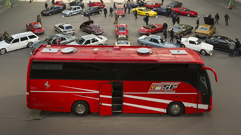 This UK-registered 2001 Iveco bus was the official Scuderia Ferrari team bus from 2001 to 2005, used extensively by Michael Schumacher and Rubens Barrichello. It was subsequently converted into a luxury motor home and sold for $126,743 (€103,500)