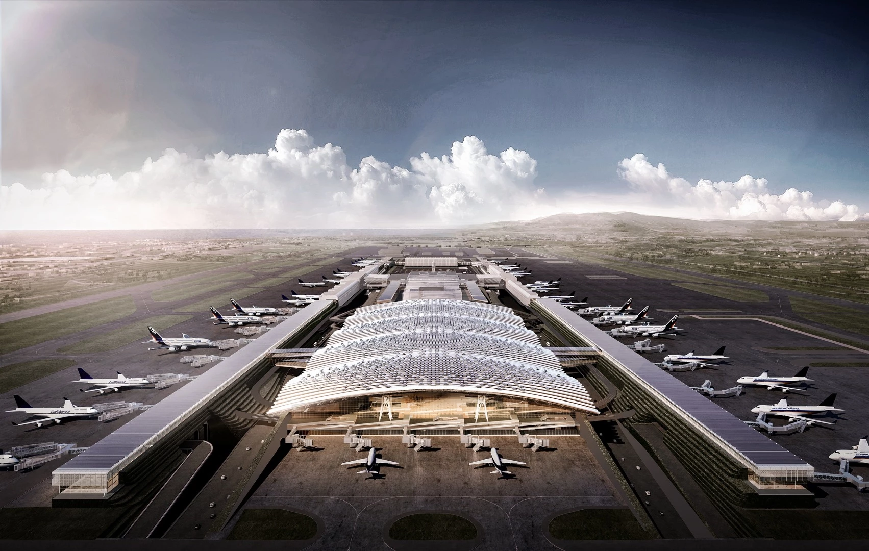 RSHP has combined aspects of its Heathrow Terminal 5 design and that of the Barajas Terminal 4