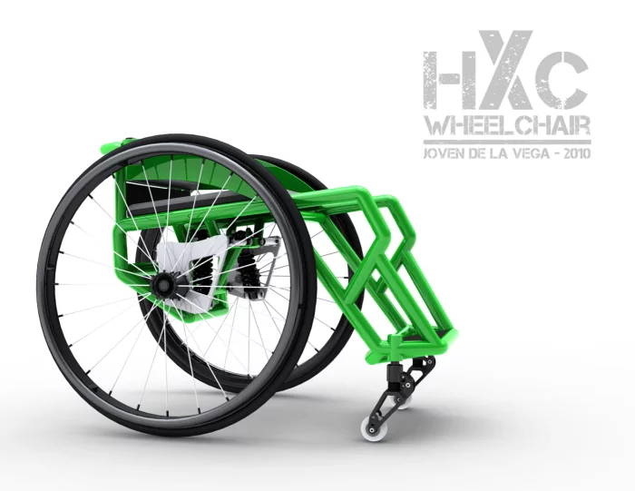 Computer rendering of the HXC wheelchair