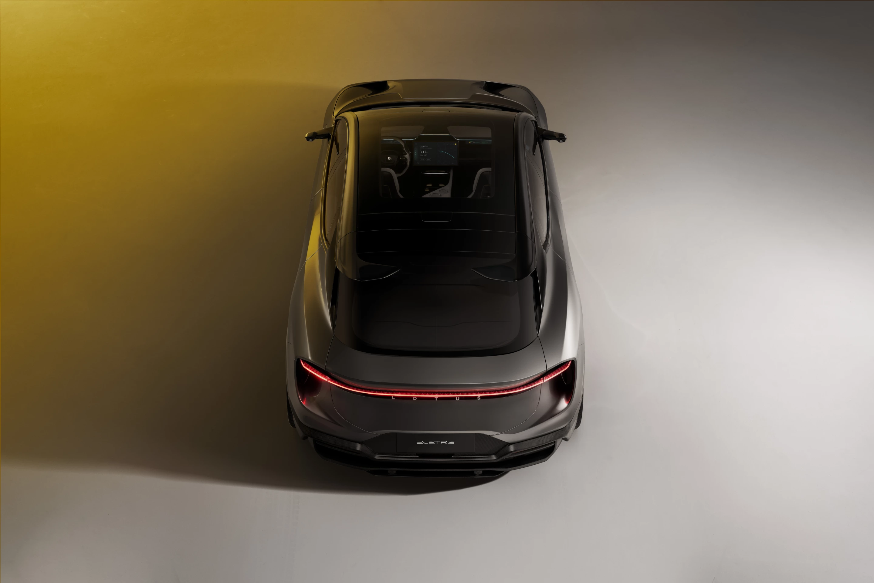 A look at the panoramic glass roof and winglet-style split roof spoiler
