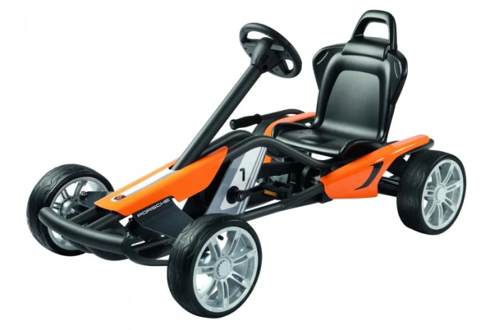 Porsche's new kid-specific Go-Kart weighs in at 55 pounds (25 kg) and can support future Schumachers up to 110 lbs (50 kg)