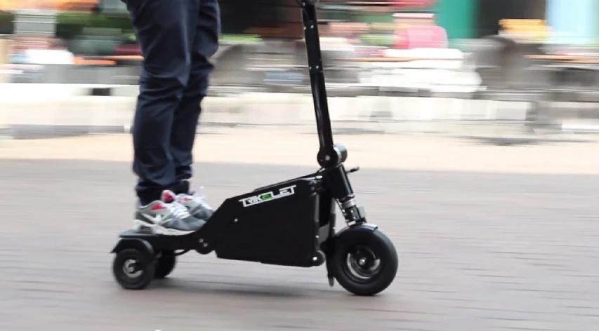 The Trikelet reportedly has a top speed of 20 km/h (12 mph)
