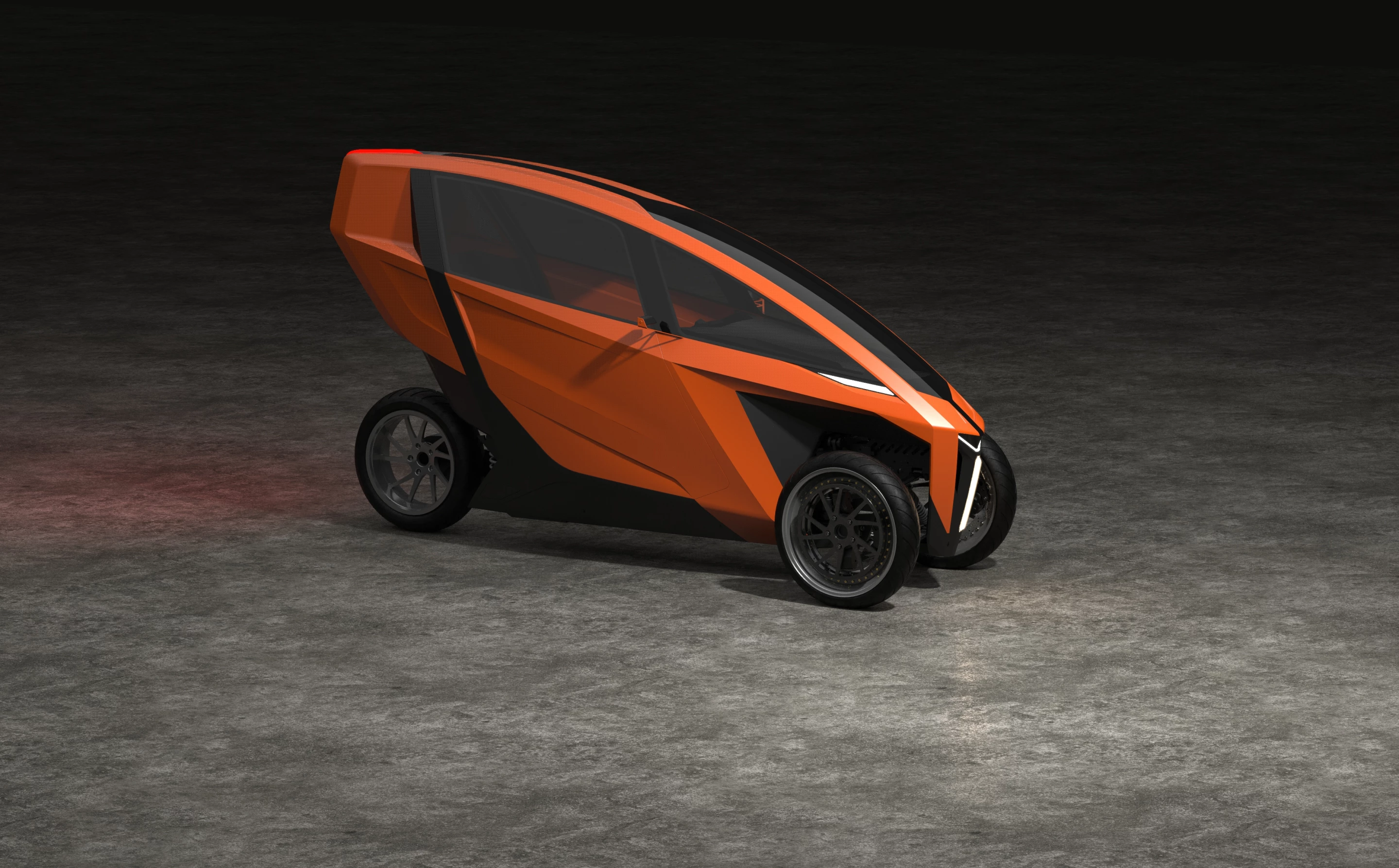 A render showing what a series production AKO Trike is expected to look like