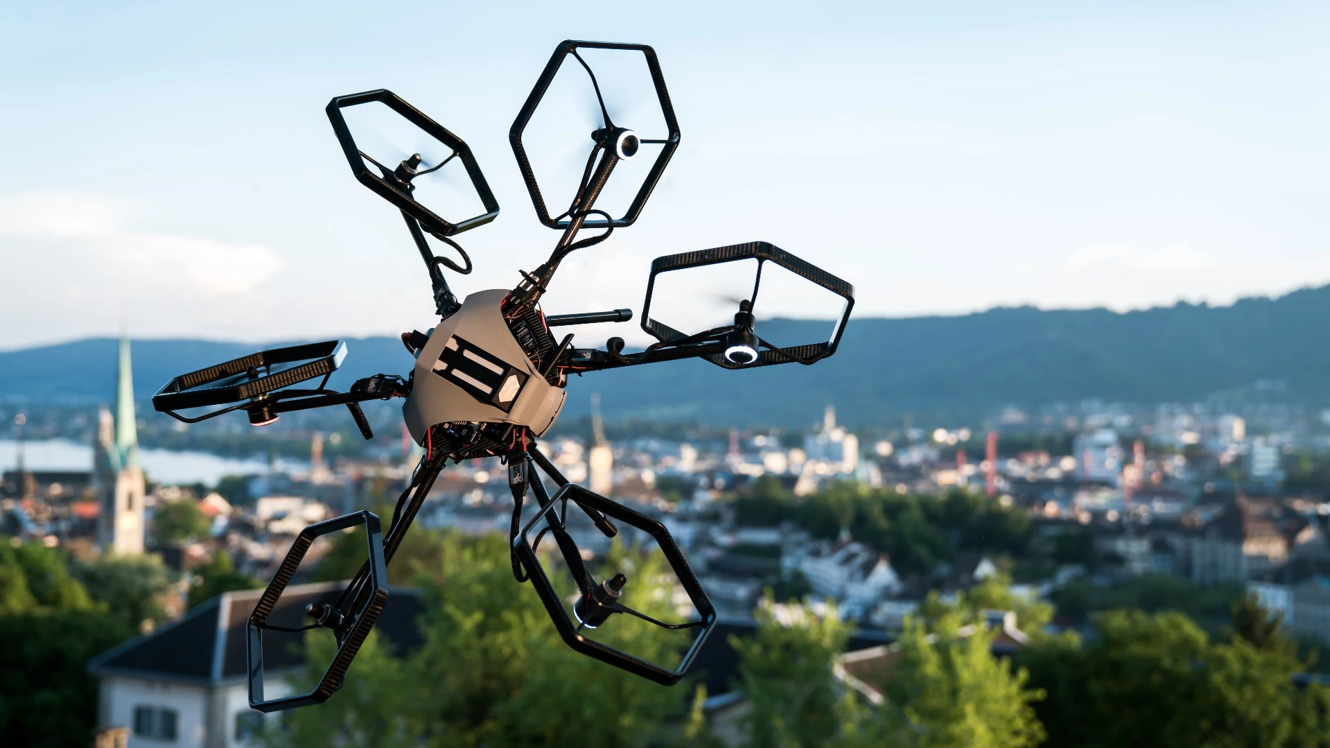 The Voliro hexacopter's tilting rotors let it hover and fly in any orientation
