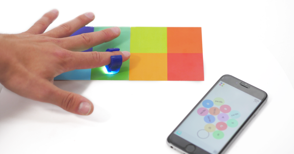 Smart ring taps into color spectrum for anywhere, anywhen music creation