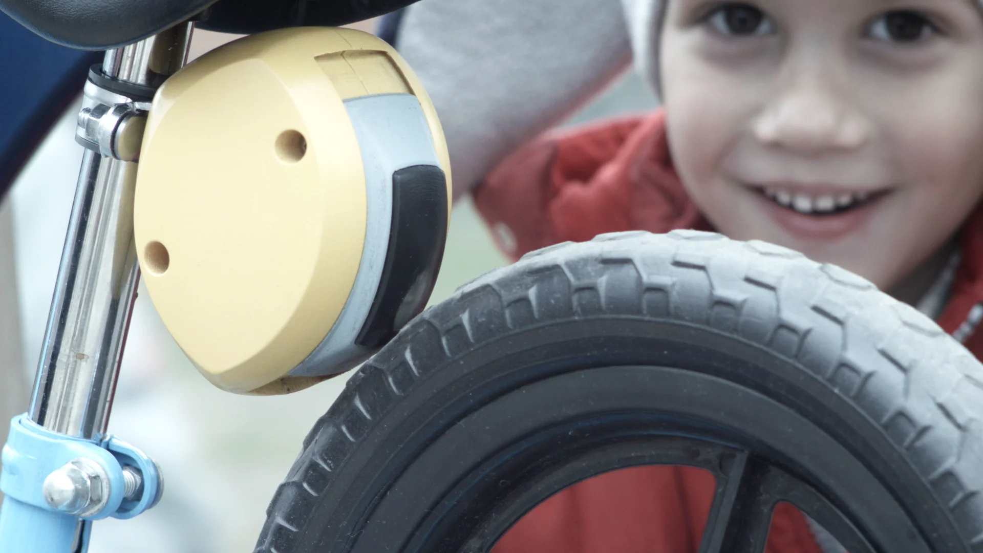 The MiniBrake enables parents to bring their child's bike to a halt within a range of 50 meters (164 ft)