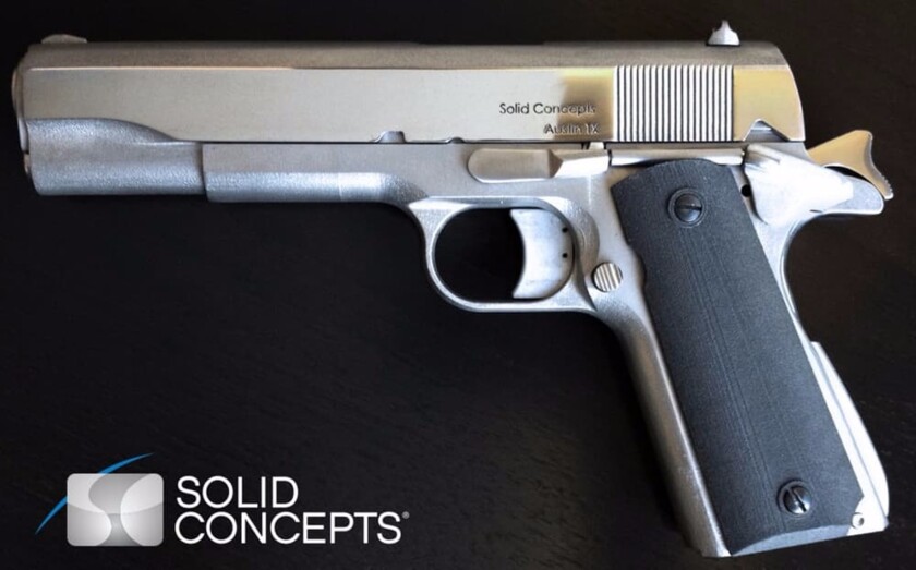 A fully functional 1911 semiautomatic pistol made by 3D printing