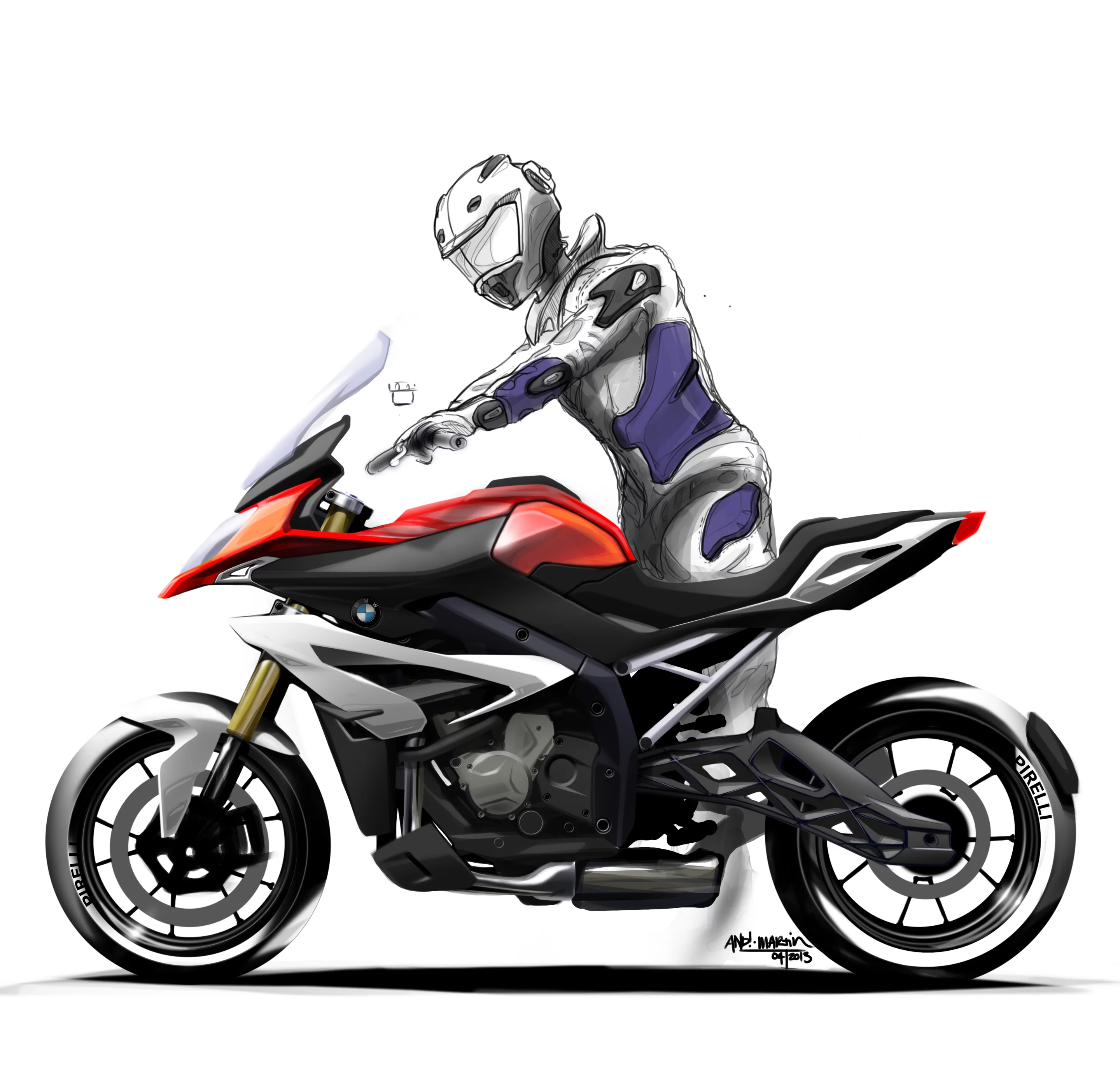 BMW's S1000XR: design sketch
