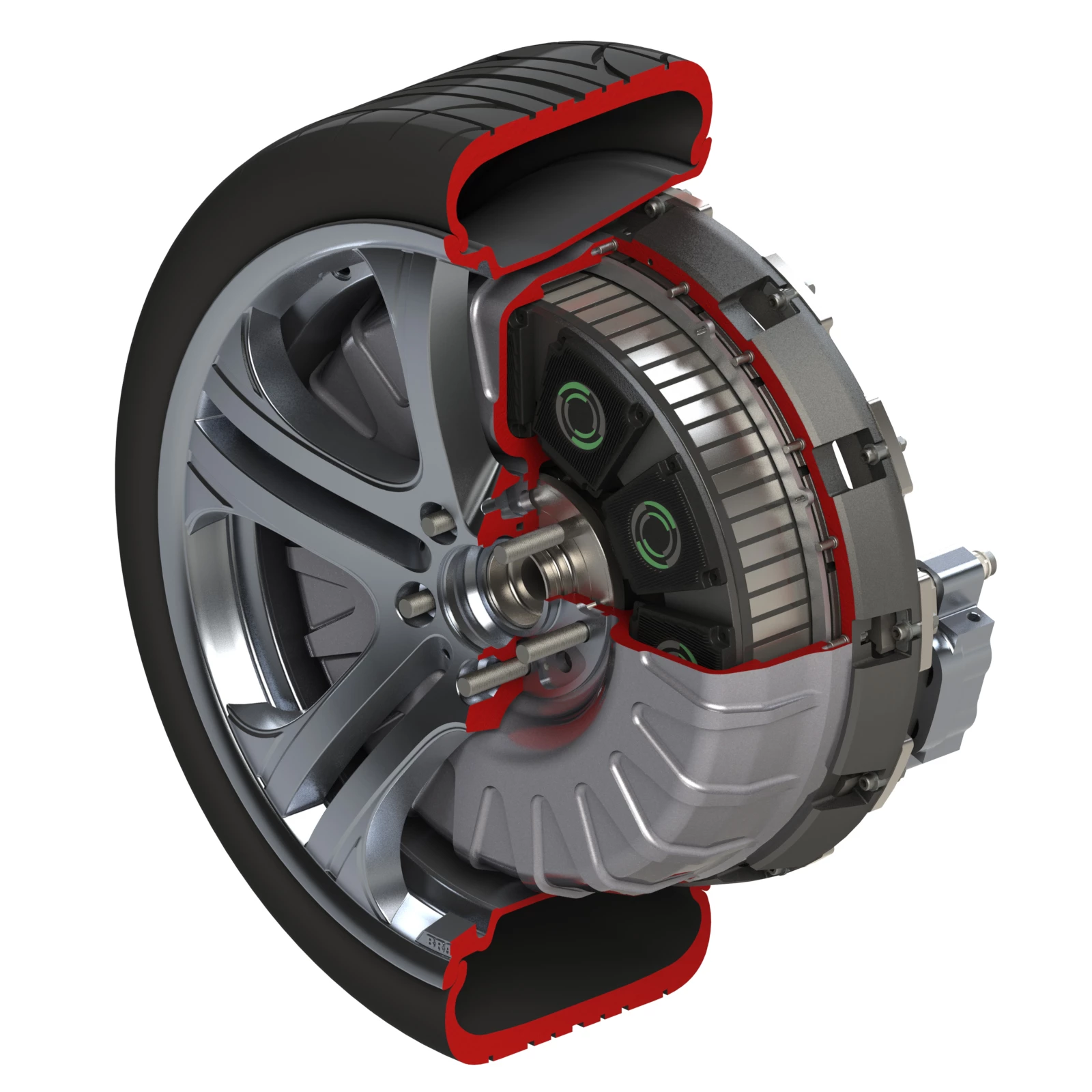 For the electric drive of the BRABUS High Performance 4WD Full Electric the BRABUS vehicle and electrical engineers decided on four wheel hub motors from English manufacturer Protean