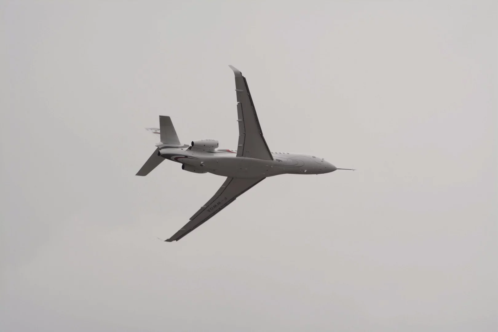 The top of the line Falcon 8X is powered by three Pratt and Whitney PW307D engines