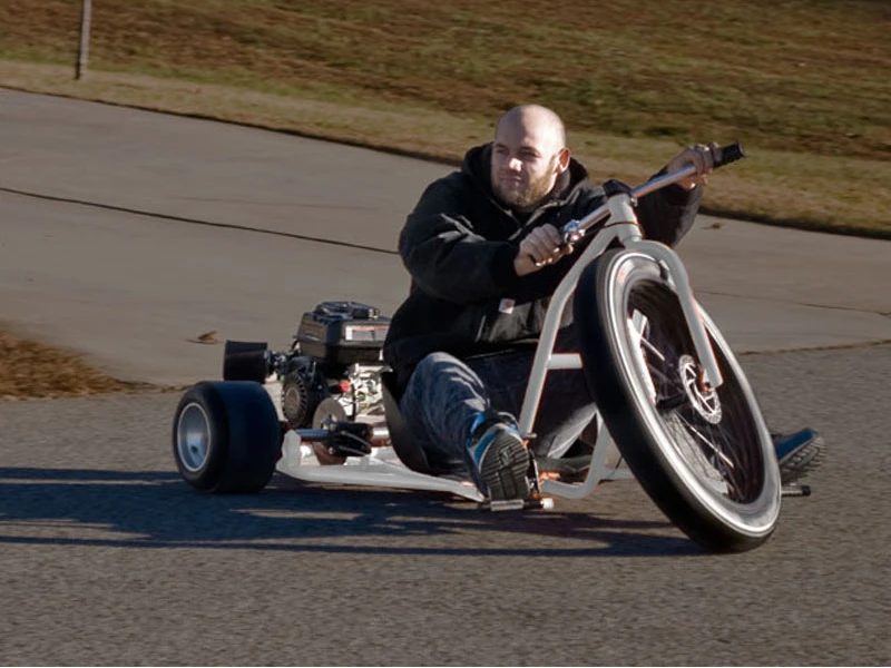 Another point of difference for the Big Wheel Drift Trike is the resting place for the rider's feet