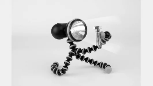 The Joby Gorillatorch features flexible legs and magnetic feet