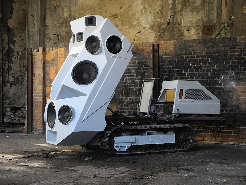 Nik Nowak's 'Tank,' with its speaker wall raised