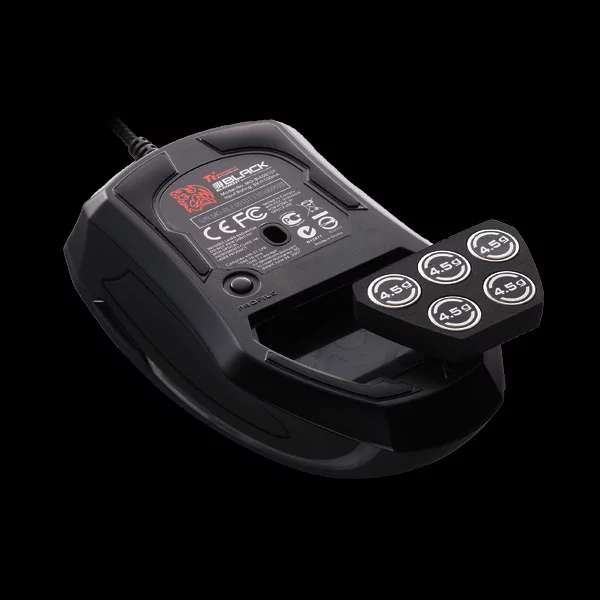 Several weights can be fitted or removed from the bottom to suit a player's comfort