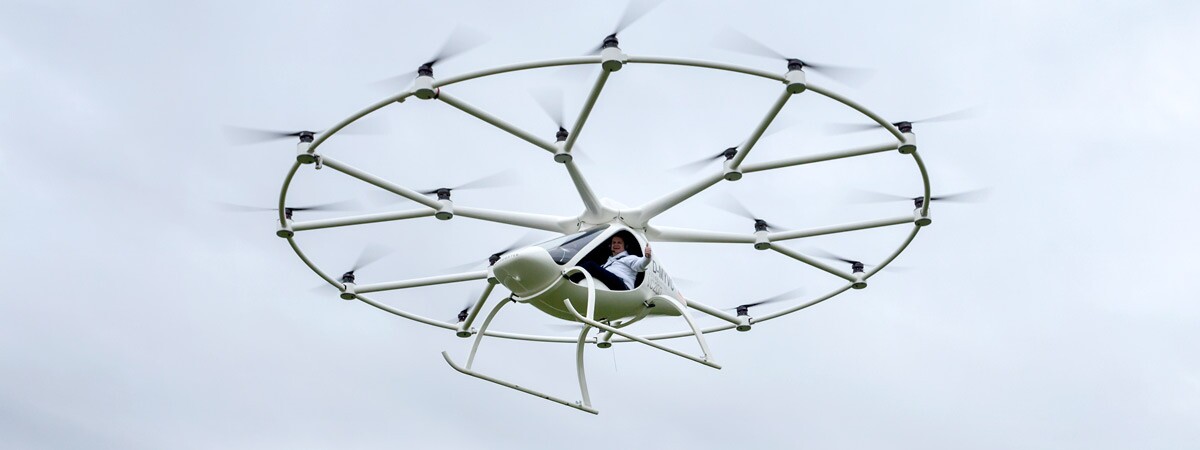 Evolo's Volocopter: a two seat manned multirotor