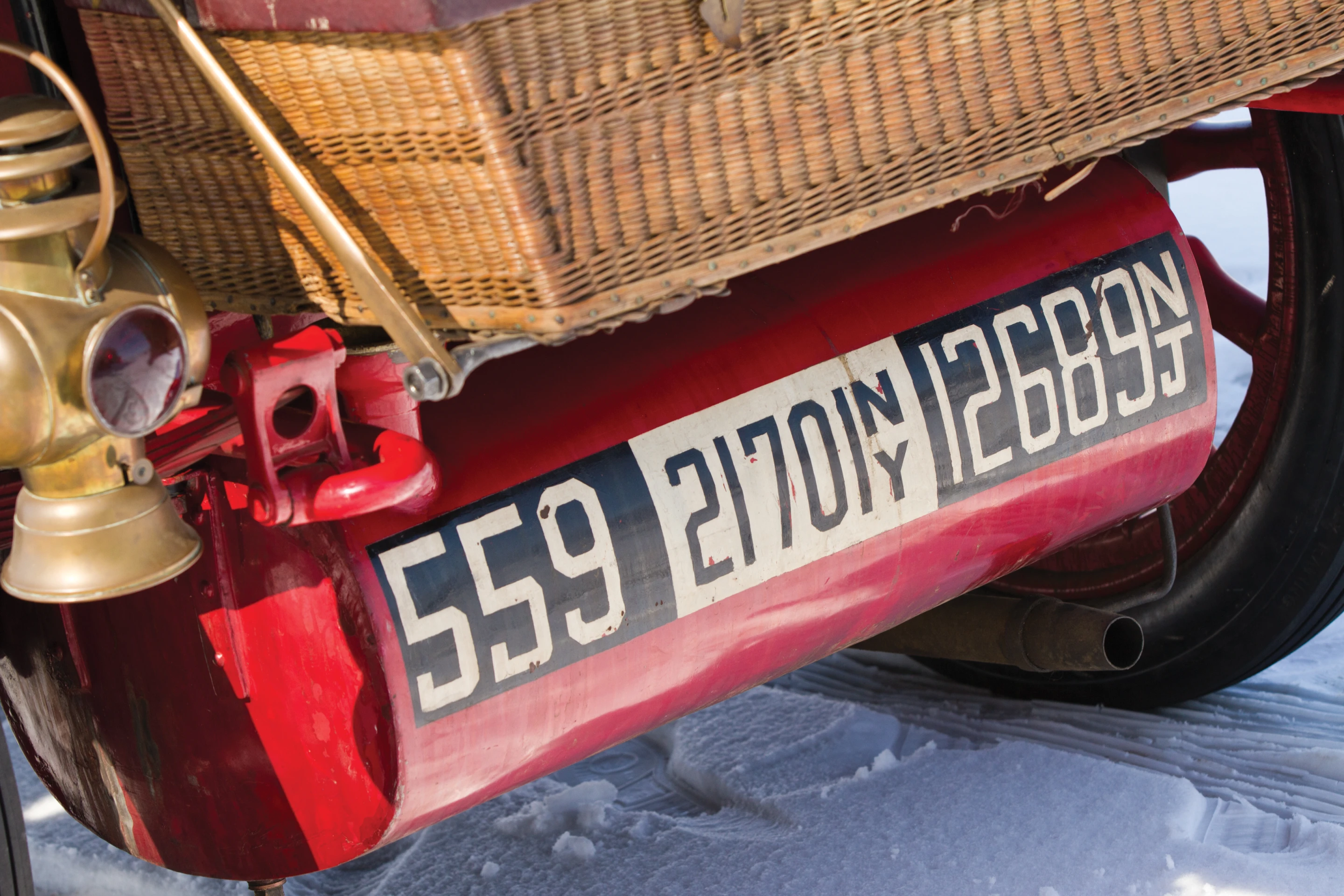 Original license plate numbering, post-restoration (Photo: Teddy Pieper ©2013 Courtesy of RM Auctions)