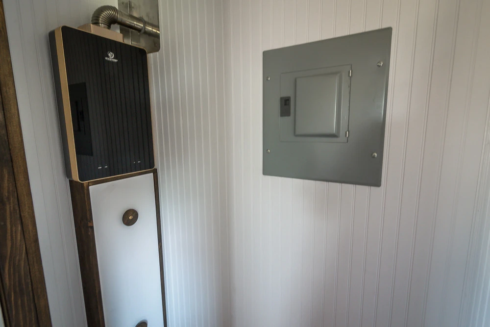 The walk-in closet, which also includes some utilities