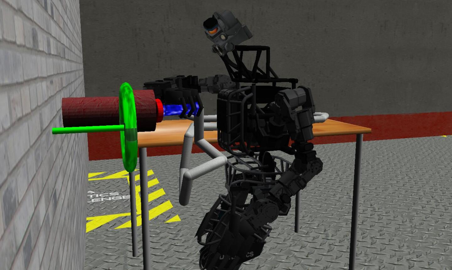 In the third VRC task, the robot had to pick up a hose, connect it to a pipe and turn a valve