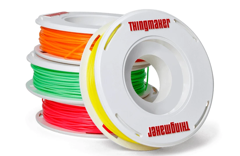 The Mattel ThingMaker 3D printer will have a variety of filament material and color options