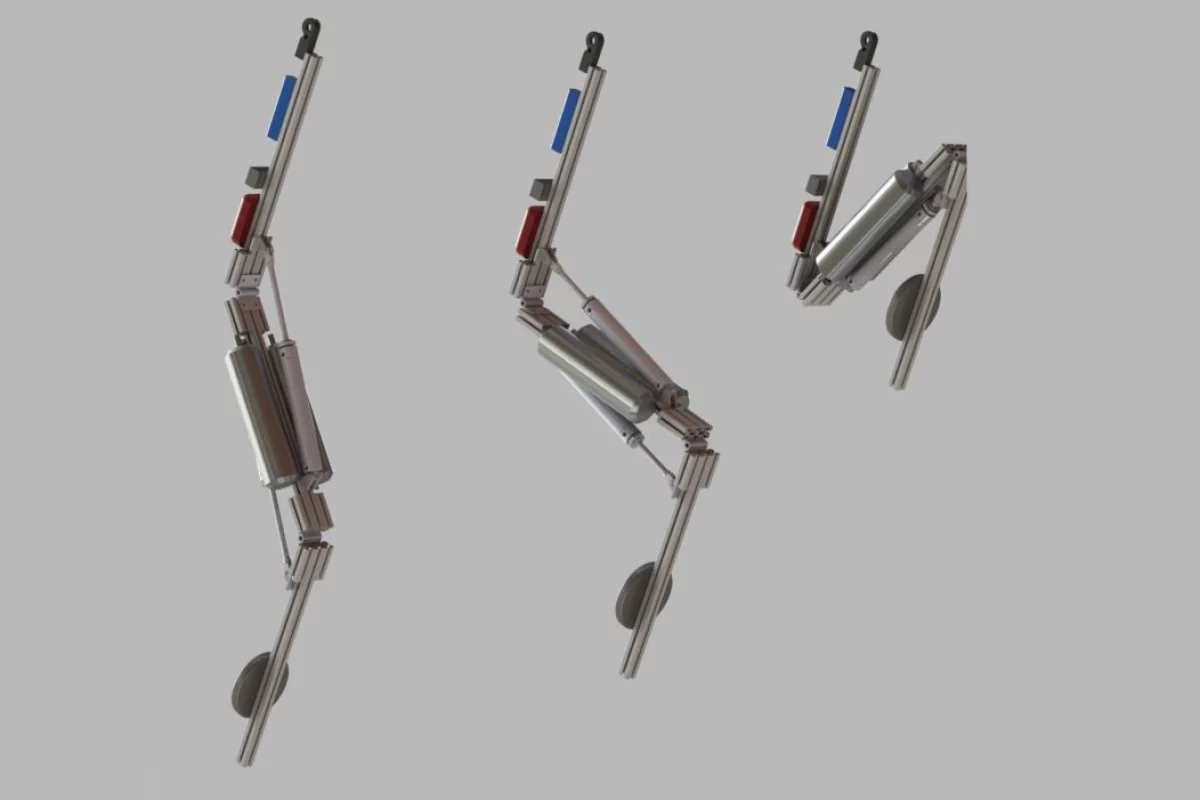 Disney's Stickman robot is basically a mechanical stick with two degrees of freedom