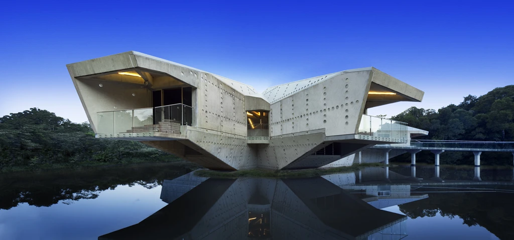 Designed by Charles Wright Architects, the Stamp House in Queensland, Australia, is a self-sustaining home that can withstand a Category 5 cyclone