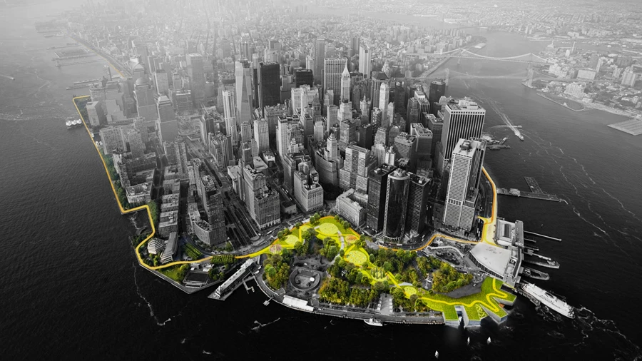Denmark's Bjarke Ingels Group (BIG) has been awarded $335 million to improve lower Manhattan's flood and storm defences (Photo: Rebuild by Design)