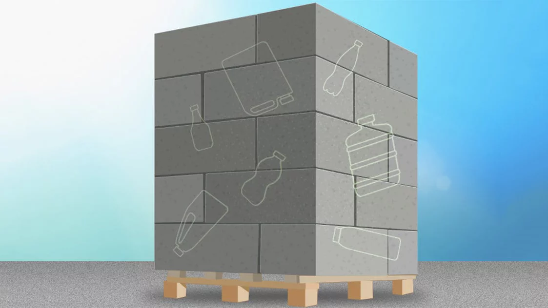 Adding a small amount of irradiated plastic to concrete can make it up to 20 percent stronger