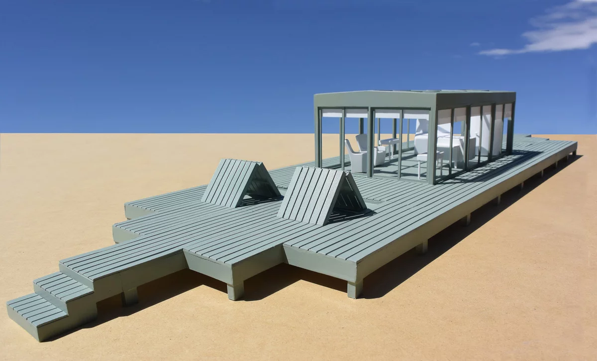 The Malleable Autonomous Retreat House's transforming canopy would allow the residents control over the amount of sunlight, wind, and the view