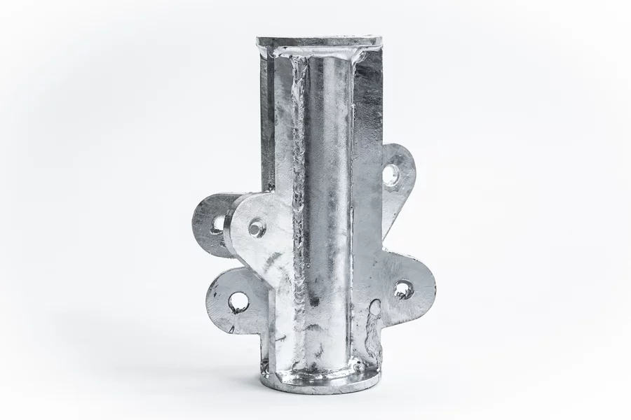 A traditionally produced steel node is cheaper to produce at the moment, but Arup's development has the potential to reduce costs and cut waste