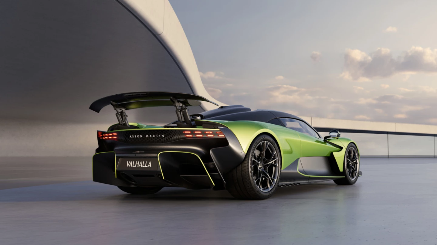 The Valhalla's active aerodynamics can generate up to a massive 1,323 lb of downforce
